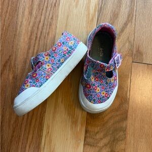 Dr. Scholl's Pink Floral Kids Canvas Mary Jane Sneakers